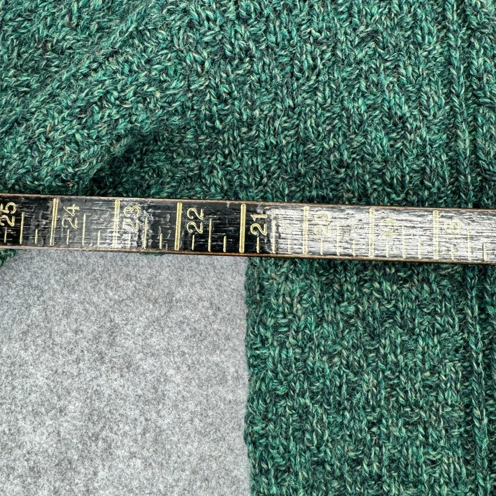 Orvis Mens XL Cable Knit Sweater Green Made in Ireland Crew Neck New With Tags